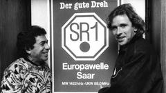 Manfred Sexauer und Thomas Gottschalk moderierten bei 'SR 1 Europawelle Saar' (Foto: Julius Schmidt)