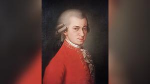 Undatierte Aufnahme eines Porträts in Öl des Komponisten Wolfgang Amadeus Mozart (1756 - 1791), das im Jahre 1819 gemalt wurde. (Foto: Andy Bernhaut/dpa)