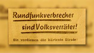 Warnung auf der Rückseite einer Rundfunk-Gebührenquittung 1944 (Foto: SR)