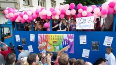 Paradewagen bei der CSD Parade in Saarbrücken (Foto: Pasquale D'Angiolillo)