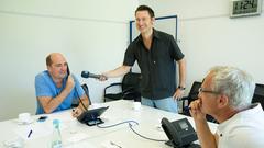 Kai Schmieding, Marcel Lütz-Binder und Joachim Weyand beantworten Fragen. (Foto: Corinne Siebenaler)