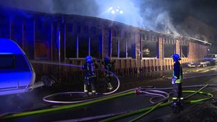 Lagerhalle in Friedrichsthal ausgebrannt (Foto: SR)