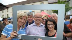 SR Fernsehen vor Ort im Mandelbachtal (Foto: Pasquale D'Angiolillo)