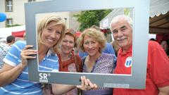 SR Fernsehen vor Ort im Mandelbachtal (Foto: Pasquale D'Angiolillo)