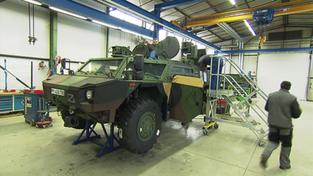Panzer in HIL-Werkshalle in St. Wendel (Foto: SR)