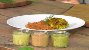 Grumbeerkichelcher mit gebeiztem Lachs (Foto: SR)