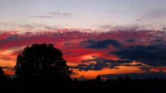 Abendhimmel in Sprengen  (Foto: Erwin Altmeier)