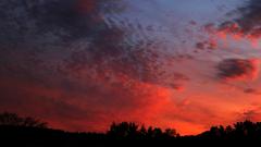 Sonnenuntergang bei Sprengen (Foto: Erwin Altmeier)