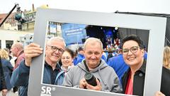 SR Fernsehen vor Ort Friedrichsthal (Foto: SR/Pasquale D'Angiolillo)