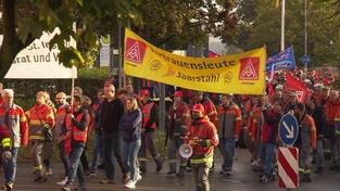Streik in Dillingen (Foto: SR)