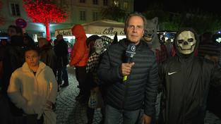 Jürgen Rinner bei der Halloween-Feier in Blieskastel (Foto: SR)