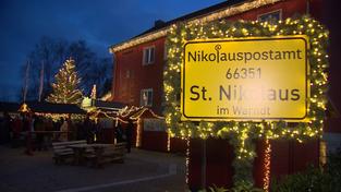 Ortsschild St. Nikolaus im Warndt (Foto: SR)