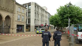 Polizeieinsatz in Saarlouis am Großen Markt (Foto: SR)