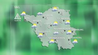 Das Wetter am Montag. (Foto: SR Fernsehen)