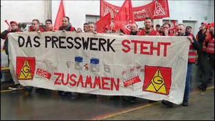 Ford-Beschäftigte streiken (Foto: SR)