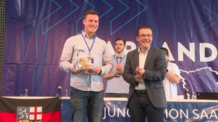 Fabian Laßotta (Vorsitzender Junge Union Saarland) und Roland Theis (Stellvertrender Landesvorsitzender Saar-CDU) (Foto: SR)