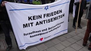 Mahnwache der saarländischen Synagogengemeinde (Foto: SR)