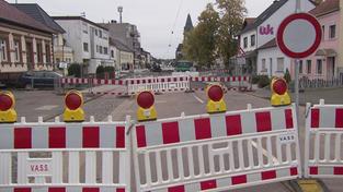 Straßensperrung bei Schwalbach (Foto: SR)