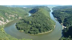 Die Saarschleife, eine fossile Flussschleife (Foto: Maria C. Schmitt)