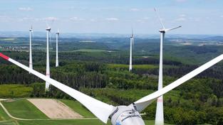 Windkraftanlagen in einem Windpark (Foto: picture alliance/dpa | Arne Dedert)