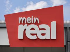 Das Logo der SB-Warenhauskette Mein Real (Foto: picture alliance/dpa | Matthias Bein)