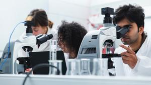 Studierende im Labor (Foto: picture alliance / Westend61 | Pau Cardellach Lliso)
