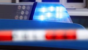 Blaulicht hinter einer Polizeiabsperrung (Foto: picture alliance/dpa | Bodo Schackow)