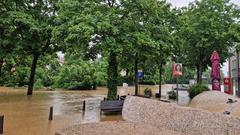 Hochwasser in Marpingen (Foto: Raphael Klein / SR)