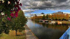 Blick auf die Saar im Herbstlicht, Saarbrücken (Foto: Erwin Altmeier)