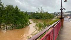 Hochwasserstand in Blieskastel (Foto: SR / Katarina Zivkovic)