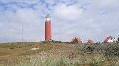 Der Leuchtturm von Texel zeichnet sich am Horizont hab (Foto: Barbara Lindahl)