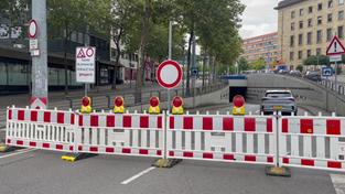 Sperrung des Tunnels am Hauptbahnhof in Saarbrücken (Foto: SR)