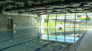 Der renovierte Innenbereich im Schwimmbad "Blau" (Foto: SR/ aktueller bericht)