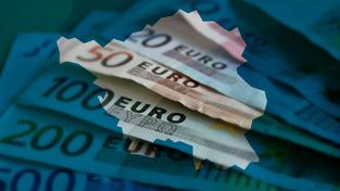 Umriss des Saarlandes auf einer Reihe Euro-Banknoten (Foto: pixabay, SR/Knöbber)