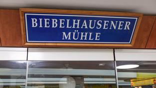 Logo der Bäckereikette Biebelhausener Mühle (Foto: SR/Sebastian Knöbber)