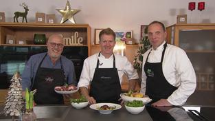Die Köche Franco Chiera, Cliff Hämmerle und Wolfgang Quack (Foto: SR)