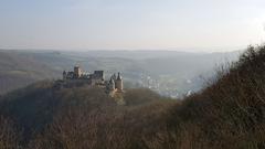 Burg Bourscheid, hoch über der Sauer (Foto: SR)