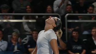 Kirsten Flipkens zeigt sich erleichtert nach dem Gewinn des Luxembourg Ladies Masters (Foto: SR)