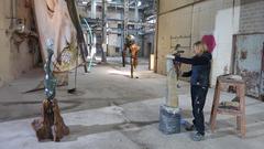 Künstler beleben die alten Industriehallen des Bergwerks Velsen (Foto: SR)