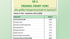 Friemel fährt vor: Route 3, Perl - Saarlouis, 9.11.2022 (Foto: NVG/mec/SR)