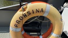 Das Schiff Frohsina, Schriftzug auf einem Rettungsring (Foto: Markus Person/SR)