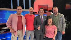 Marc André Kruppa, Sarah Lang aus St. Wendel, Stephan Lesch aus Saarbrücken und Martin Schneider aus Völklingen bei "gefragt-gejagt" (Foto: Marc-André Kruppa/SR)