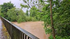 Hochwasser an Blies und Schwarzbach bei Einöd (Foto: privat / Nicola Knöbber)