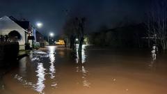 Die Prims ist in Nalbach über die Ufer getreten (Foto: BeckerBredel)