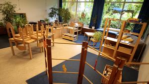 Blick in eine leere Kindertagesstätte (Foto: dpa)