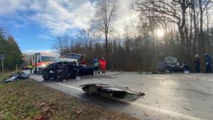 Unfall am 15.01.2025 auf der B268 zwischen Schmelz und Lebach (Foto: Thorsten Kremers)