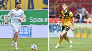 Die SVE-Neuzugänge Lukas Petkov und Tom Zimmerschmied (Foto: Imago/Zink/Picture Point)