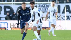 SVE-Spieler Muhammed Damar bei der Partie gegen Paderborn. (Foto: IMAGO / Fussball-News Saarland)