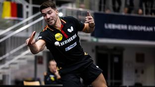 Patrick Franziska während eines Spiels bei der Tischtennis-EM in Linz (Foto: IMAGO / Bildbyran)