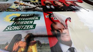 Beschädigte Wahlplakate zur Europawahl 2024 (Foto: IMAGO / Rene Traut)